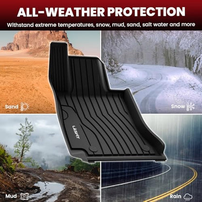 LASFIT Floor Mats for Mercedes Benz C Class 2026 2025 2024 2023 2022 C300 / C43 AMG / C63 AMG S E (Fit Sedan Only), All Weather TPE Floor Liners for C Class Car Mats, 1st & 2nd Row Set - size: 12)For Benz C Class|2022-2026|Floor Mats