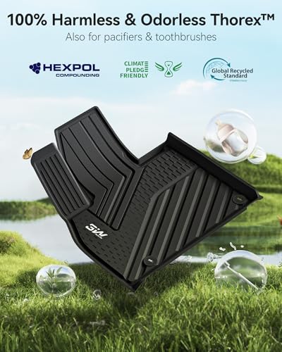 3W Floor Mats & Cargo Liner with Backrest Mats for 2020-2025 Kia Telluride 7&8 Seats, TPE All Weather Custom Fit Floor Liners with Full Set Kia Telluride Floor Mats & Trunk Mats Accessories, Black - size: 1.For Kia Telluride | 20-25 | Combo Set