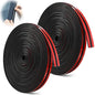 Frienda 56 Feet Car Windshield Rubber Seal Sunroof Cover Windshield Seal Strip T Shape Automotive Weather Stripping 14mm 19mm Cuttable Adhesive for Car Front Rear, Doors Windows