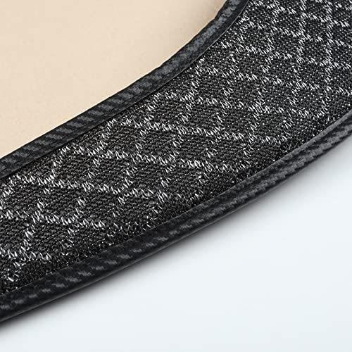 Breathable Back Seat Cover-Universal Rear Seat Mat for All Seasons, Car Rear Seat Protector with Polyester Silk Material, Non-Slip Bottom. Fits 95% of Sedans, SUVs, Vans.(Black) - color: Black-Rear seat