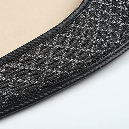 Breathable Back Seat Cover-Universal Rear Seat Mat for All Seasons, Car Rear Seat Protector with Polyester Silk Material, Non-Slip Bottom. Fits 95% of Sedans, SUVs, Vans.(Black) - color: Black-Rear seat