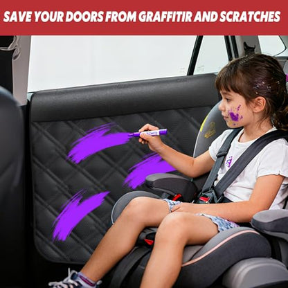 Surfcabin Dog Car Door Protector – 20% Larger Design for Sedans, Family Cars and Small SUVS, 2 Packs Thickened Waterproof Door Panel Covers, Protects Doors from Dog Scratching - size: Standard [Fit for Sedan/Family Car/Small SUV]