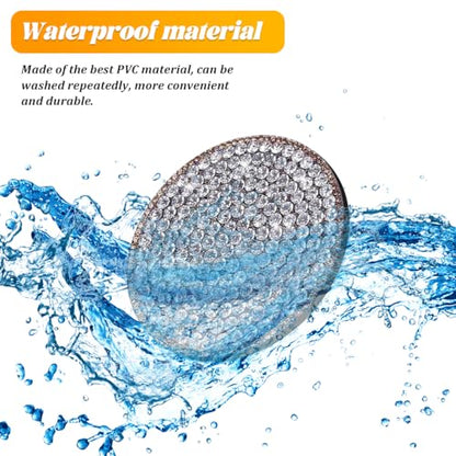 Bling Car Cup Holder Coaster, 2PCS 2.75 Inch Crystal Rhinestone Anti Slip Vehicle Drink Cup Mat for Women Girls, Auto Interior Embedded in Ornaments. Universal Fit (Golden Diamond) - color: Golden Diamond