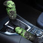 2Pcs Car Gear Shift Cover and Handbrake Covers Set, Skull Leaf Printed Non Slip Car Handbrake Cover, Soft Stretch Gear Shift Covers for Cars, Universal Fits for Most Cars SUV Truck Sedan - color: Green and Black - Skull Leaf