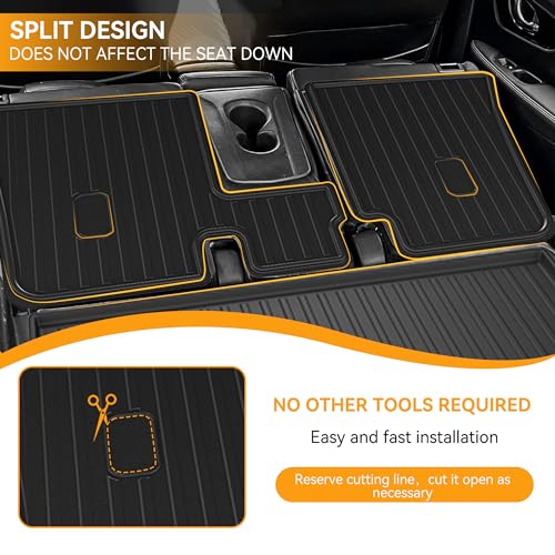 Cargo Mat Compatible with 2014-2020 Nissan Rogue (Not fit Sport Models): Backrest Mats TPE All-Weather Cargo Liner 2017 Rogue Accessories (Trunk Mat+Backrest Mats) - style: 12) for Nissan Rogue 2014-2020 Cargo Liner & Seat Back Mat