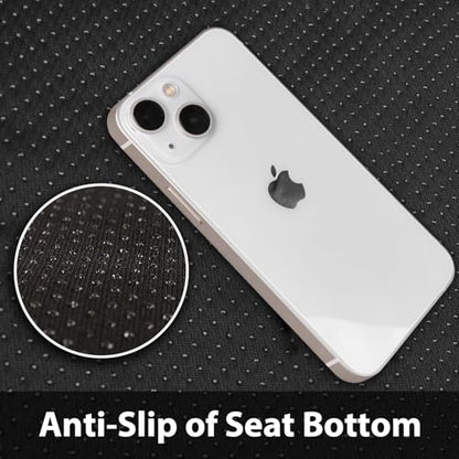 CAR PASS Memory Foam Mesh Bling Diamond Car Seat Cover 2 Front Seats Breathable Soft Sponge Universal Shining Glitter Sparkly Crystal Fit Armrest Automotive Truck SUV Cute Women Girl, Black Rhinestone - color: Black Mesh, size: Two Front Seats