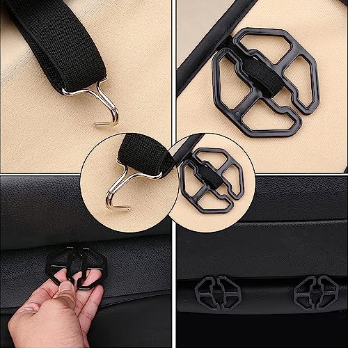 Coverado Car Seat Covers Full Set, Black Seat Covers, Automotive Car Seat Cover, Car Seat Cushion, Car Seat Covers Front Seats Back Seat Covers, Car Seat Protector Universal Fit Most Cars - color: Gray/Black, size: FrontPair