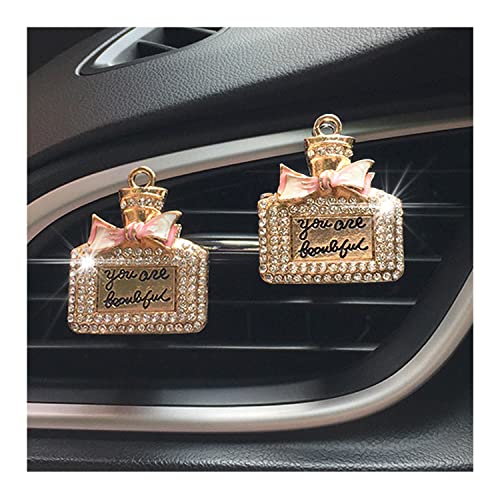 Bling Rhinestone Car Air Vent Clip Charms - 2Pcs Crystal Car Accessories for Women, Interior Decoration