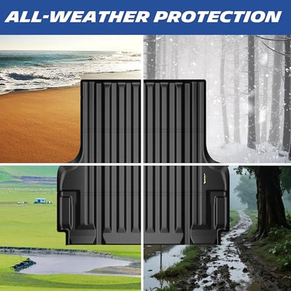 MICHELIN Truck Bed Mat for 2022-2026 Nissan Frontier 5 FT / 60.3" Only (Not Fit Drop-in Bed Liners), All-Weather Truck Bed Liner, Custom Fit, Durable TPE Bedliner, Non-Slip - size: 3) Frontier | 22-26 | 5 FT