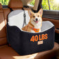 Dog Car Seat for Medium/Small Dogs, Dog Booster Car Seat, Pet Booster Seats Up to 40lbs with Waterproof Layer, 3 Storage Pockets and Safety Belt (Black/Grey) - color: Black/Grey
