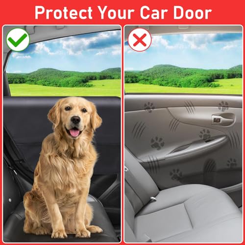 2PCS Car Door Protector for Dogs,Waterproof, Anti-Scratch, with Mesh Pockets for Snacks & Toys，Vehicle Door Protectors for Cars, Trucks, SUVs