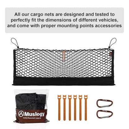 Truck Bed Cargo Net Trunk Netting Compatible with Honda Pilot 2023-2026 | 2026+ Passport Accessories, Pickup Cargo Organizer SUV Sedan Storage Net w/Heavy Duty Carabiners - style: 2023+ Pilot