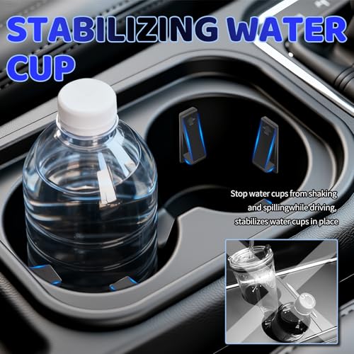 6PCS Silicone Car Cup Holder Insert,Curve Anti-Shake Car Cupholder Insert Stabilizer for Stabilizing Water Cups/Bottles,Self-Adhesive Silicone Cup Holder Inserts for Cars