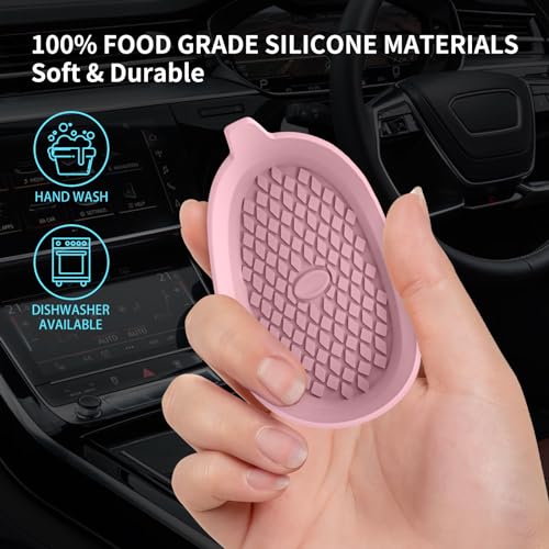 ME.FAN Car Cup Holder Coasters [4 Pack] Silicone Cups Mats, Automotive Universal Non-Slip Recessed Interior Accessories Dusty Rose - color: 4 Pack-dusty Rose
