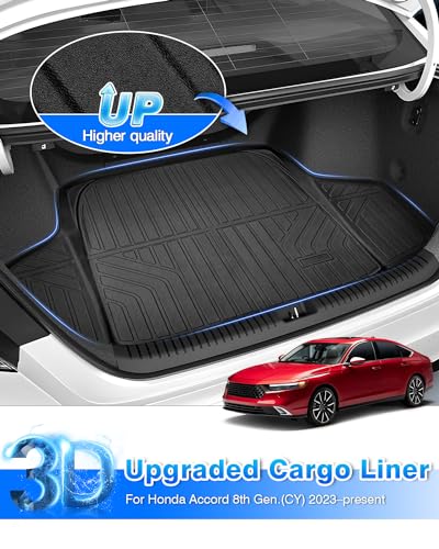Cartist Cargo Liner Fits for Honda Accord EX EX-L Touring Sedan 4-Door 2023-2025 2026 (Include Hybrid) All Weather Trunk Mat Carpet Protection TPE Heavy Duty - size: 1)Honda Accord 2023-2025 (Include Hybrid)
