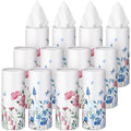 Fourluoo 12 Pack Spring Wildflower Cylinder Tissues for Car Floral Round Cylinder Holder with 3 Ply Facial Tissues for Spring Travel Home Bathroom Office Accessories - style: Mixed Flower