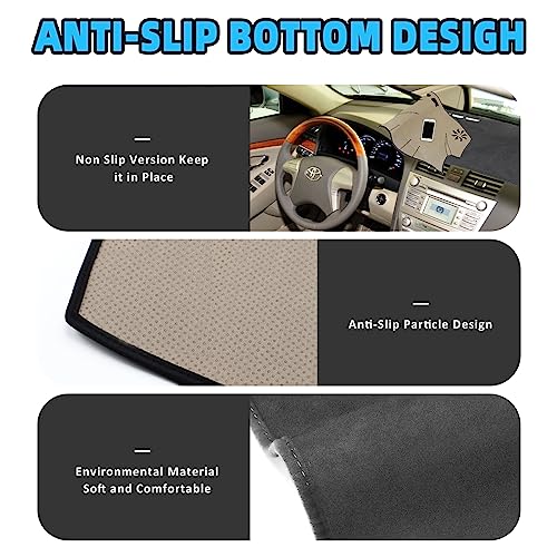 POSAID for Toyota Camry Dash Cover 2011 2010 2009 2008 2007 Dashboard Cover Mat Custom Fit Toyota Camry 2011-2007,Gray - color: 07-11Gray, size: 2007-2011