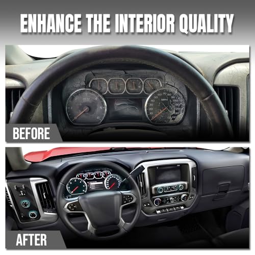 ALLGOOD Dashboard Cover Compatible with GMC Sierra 1500 2014-2016, 2018 Dash Cover Black