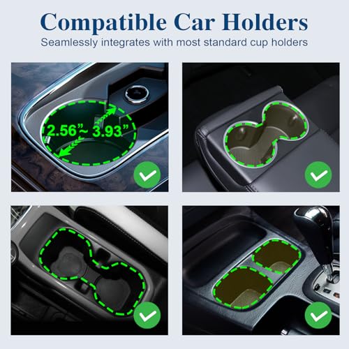 Car Cup Holder Expander, Cup Holder Extender Adapter with Expandable Arm and Adjustable Base, Compatible with Yeti Ramblers, Hydro Flasks, Stanley, Owala Most Coffee Mugs Bottles & Cups (CUP-B-2pack) - size: CUP-B-2pack