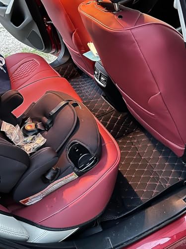 AerfineCar Mats Fit for BMW 1 2 3 4 5 6 7 8 Series X1 X2 X3 X4 X5 X6 X7 GT Waterproof car Floor mats Custom Full Coverage All Weather Protection Non-Slip Leather Floor Liners (Fashion Color 5)