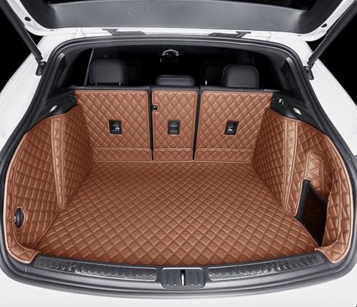 ZYCHUANGYING Trunk Dog Cover Mat Compatible with Porsche MacanElectric 2024 2025 Car Trunk Ma 100% FIT All-Weather Trunk Liner (Brown) - color: Brown, size: MacanElectric Trunk Mat