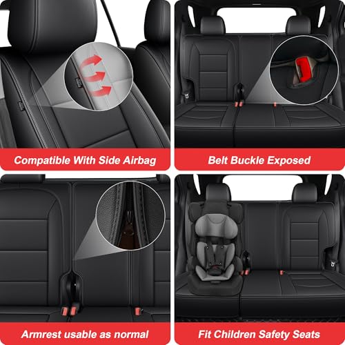TTX LIGHTING Car Seat Covers for Chevrolet Chevy Equinox 2018-2024 Seat Covers Waterproof 5 Seats Fulll Set Breathable Faux Leather Custom Fit Car Protector Cushion Accessories - size: 17.Equinox 2018-2024 5 Seat Full Set