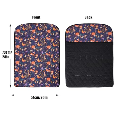 Waterproof Printed Seat Cover Compatible for WonderFold W4 Luxe/Elite,Handmade Double Sided Usable with Quilted Lining,Single 1 Pack Seat Cover