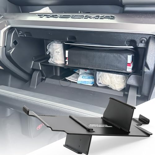 Trumgeta Glove Box Organizer Fit for 2024 2025 2026 Toyota Tacoma Glove Box Compartment Insert Storage Divider 4th Gen Tacoma Accessories - color: Glove Box Organizer Black