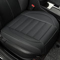 1 Pack Leather Front Car Seat Covers,Bottom Seat Covers for Cars,Driver Car Seat Cushion Cover,Luxury Seat Protectors,Waterproof,Full Wrap,for Most Vehicles,Sedan,Truck,SUV(Black)