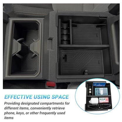 Center Console Organizer Compatible with 2025-2026 Toyota 4Runner (6th Gen) Interior Accessories, Armrest Storage Box Glove Organizer Tray Insert with Coin and Sunglasses Holder - size: Center Console Organizer