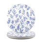 2pcs Car Cup Coasters, 2.6in Absorbent Ceramic Car Coasters with Cork Backing Non-Slip Cup Holders Vehicle Interior Decor Accessories for Women Men (Retro Blue Flowers)