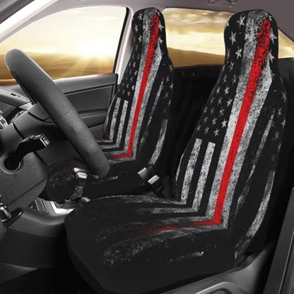 Bucket Seat Covers 2 Pack Black Flag Stain Resistant Car Seats Cover Driver Seat Protector for Automotive, Van, Truck, SUV, Sedans Premium Universal Fit Cars Accessories - color: Black Flag