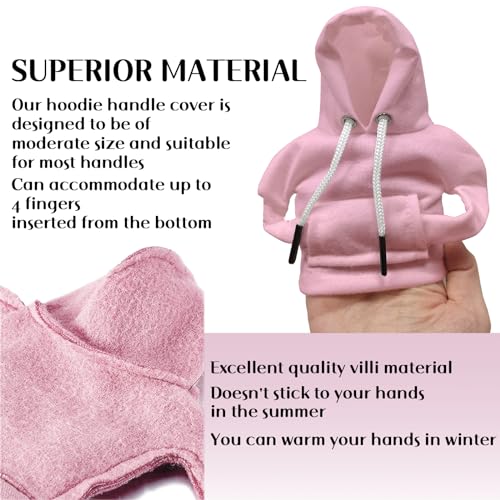 vvag Gear Shift Hoodie, Hoodie Car Gear Shift Cover, Car Shift Knob Hoodie, Automotive Interior Accessories, Universal Fit Knob Cover Gift (Pink) - color: Pink