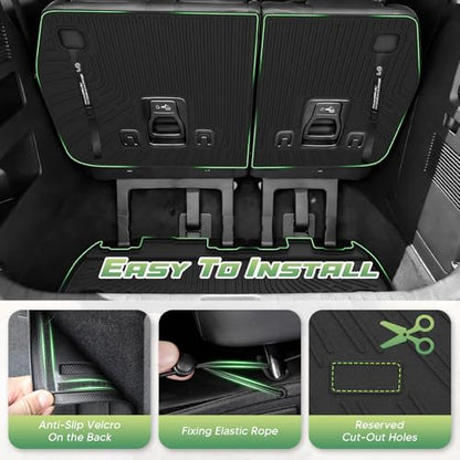 Cartist Floor Mats for Kia Carnival Hybrid 8 Seats 2025 2026 (Only Fit Hybrid), All Weather Cargo Liner for Carnival Accessories, Heavy Duty TPE Floor Mats and Cargo Mats, Car Accessories - size: 2)Kia Carnival Hybrid 8 Seats 25+