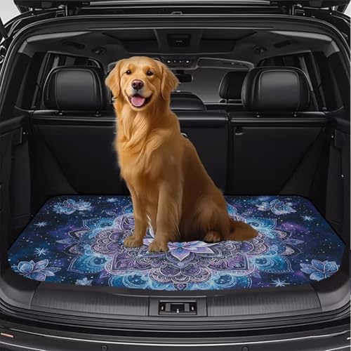 Universal Car Trunk Mat, All Weather Trunk Protection Cargo Liner, Stylish Vehicle Interior Accessories, Durable Cargo Mat Rear Trunk Line Suitable for Most Car (Mystical Mandala Style, 29" x 39") - color: Mystical Mandala Style