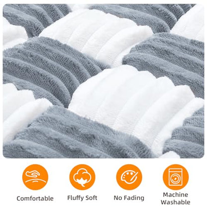 Dog Car Seat Cover for Back Seat, Plaid Backseat Pet Bed Mat, Non-Slip Travel Dog Bed for Backseat Extenders, 24.8" x 54", Grey and White - color: Grey and White