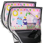 Car Window Shade for Baby, 2pcs Magnetic Auto Sun Shades for Side Windows Double Layer Full & Half Shade Options, Cute Patterns Car Window Curtains for Sun Glare Block - color: Pink and Yellow
