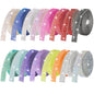 Rhinestone Ribbon Self Adhesive Crystal Rhinestones, 16-Rolls Bedazzling Strips, 16-Yard Rhinestone Strips for DIY Craft, Rhinestones for Crafting - color: 4 Rows 16 Colors-4