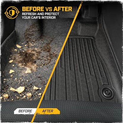 CAT® JustFit™ 3D Custom Fit Floor Mats for Honda CRV 2023, 2024, 2025, 2026 - Heavy Duty Floor Liner Protection Laser Measured, Honda CRV Accessories Car Floor Liners - style: Honda CRV (2023-2026)