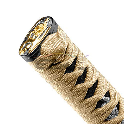 EZAUTO WRAP 15cm Gold Black Shift Knob Samurai Sword Alloy Katana with Adapter Universal