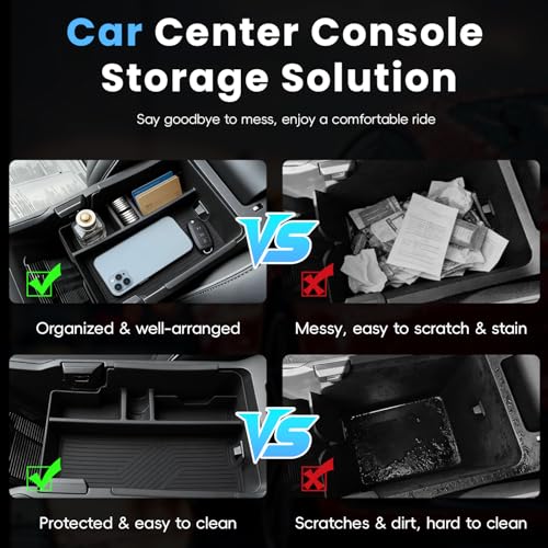 MARCHFA Center Console Organizer Tray Compatible for 2025 2026 Wagoneer S Accessories Armrest Storage Box Tray Organizer Middle Console Insert Holder