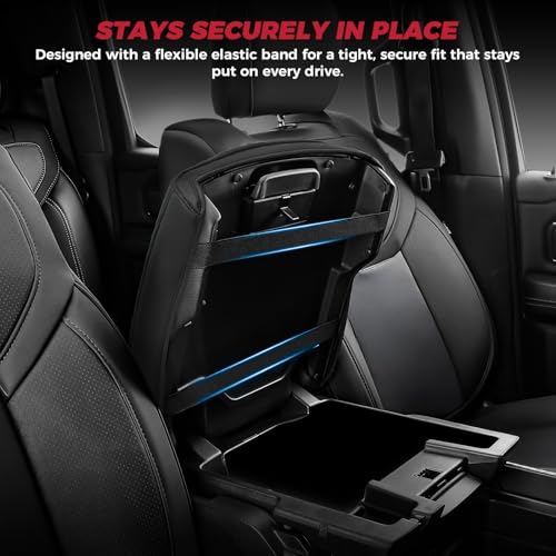 FREESOO Center Console Cover for 2019-2026 Dodge Ram 1500 2500 3500, Armrest Cushion Pad, Waterproof Faux Leather, Easy to Clean, Non-Slip & Anti-Scratch, Bucket Seat Only - size: 2019-2026 Ram Bucket Seat Console