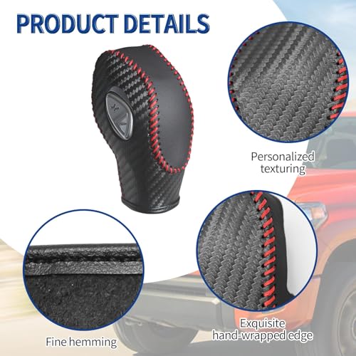 EATAKWARD PU Carbon Fiber Gear Shift Knob Cover Fit for Ford Focus (2012-2016), Fiesta (2014-2016), Fusion S, SE (2013-2016) - style: Type B