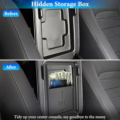 4PCS Center Console Organizer Compatible with Honda CRV 2023 2024 2025 2026 Accessories CR-V Hybrid Armrest Organizer Tray Hidden Storage Box Cup Holder - size: 2023-2026 CR-V (4pcs)