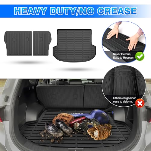 Santa Fe Cargo Liner - Trunk Mat for Hyundai Santa Fe 2021-2023, All Weather Cargo Mat for Santa Fe Accessories, Heavy Duty Car Mats, Car Accessories - size: 6)Hyundai Santa Fe 21-23