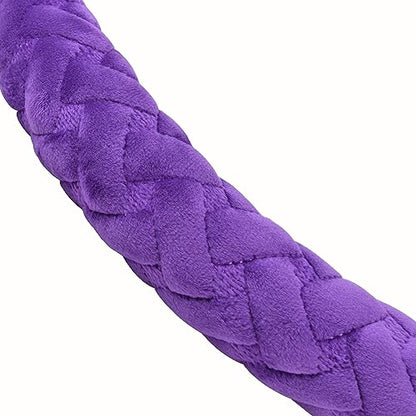Flying Banner car Steering Wheel Cover Massage Velvet Warm Universal Size 15 inches SUV Truck Anti Slip Odorless Summer Winter (Purple, Velvet Massage) - color: Purple