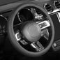 SEG Direct Black Car Steering Wheel Cover Medium Size 14.5-15 inch (37-39 cm), Breathable Microfiber Leather - color: Breathable Pores, size: Standard size[14 1/2''-15'']