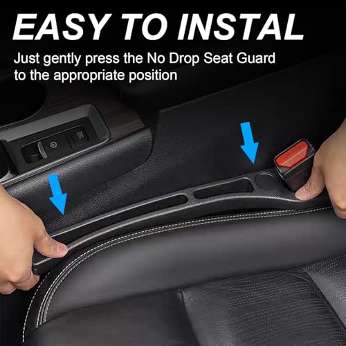 Car Seat Gap Filler Set of 2, Multifunctional Seat Side Gap Seam Filler Organizer with Phone Holder, Universal Fit Fill The Gap Between Seat & Console for Car, SUV, Truck