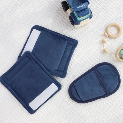 SWESEN Baby Car Seat Strap Covers, 3 Piece Soft Car Seat Strap Shoulder Pads for Baby Girls Boys, Double-Sided Use carseat Straps Covers for Stroller, Car Seats, Pushchair, Navy Blue - color: navy blue