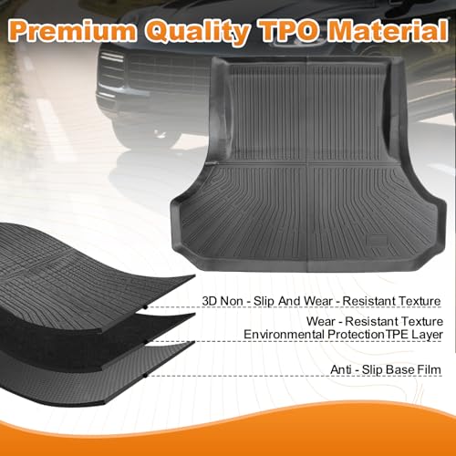 Trunk Liner for 2011-2023 Dodge Charger AWD/Chrysler 300 3D Custom Fit All-Weather TPE Material Waterproof Car Cargo Liner Mat, Black - color: 2011-2023 Dodge Charger